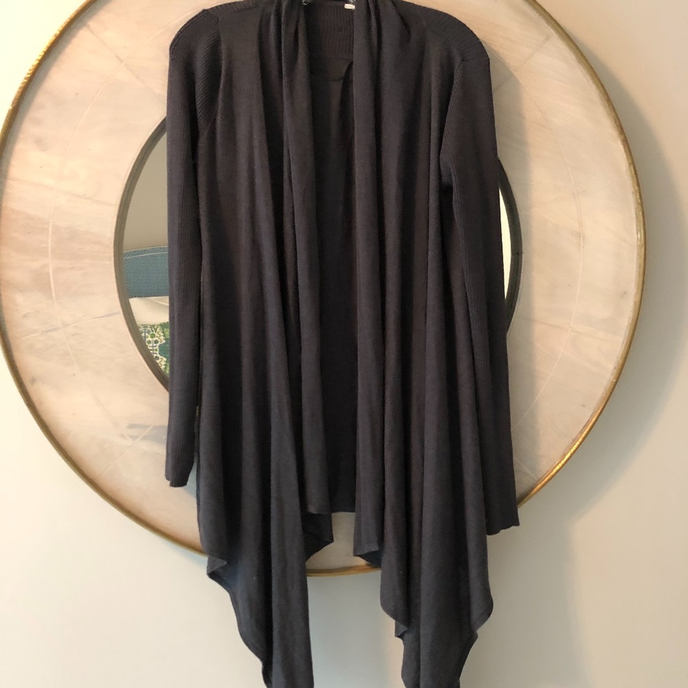 Lululemon Charcoal Grey Munda Waterfall Cardigan (Size 4)